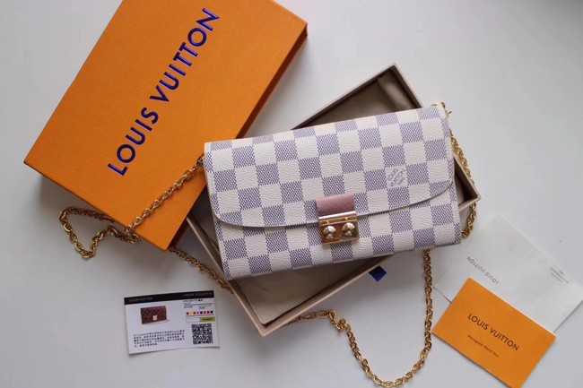 Louis Vuitton Outlet Original Damier Azur Canvas CROISETTE N61273