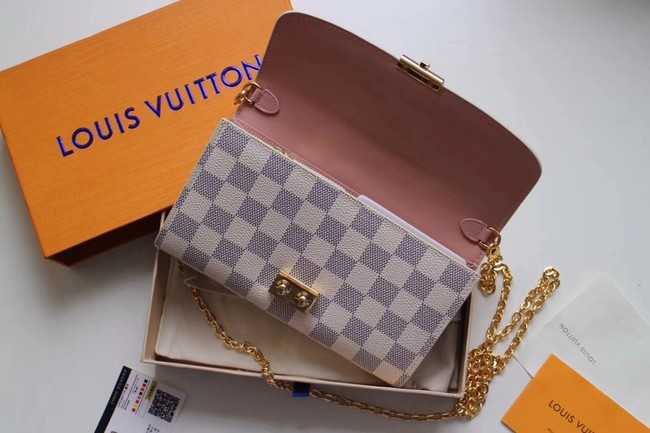 Louis Vuitton Outlet Original Damier Azur Canvas CROISETTE N61273