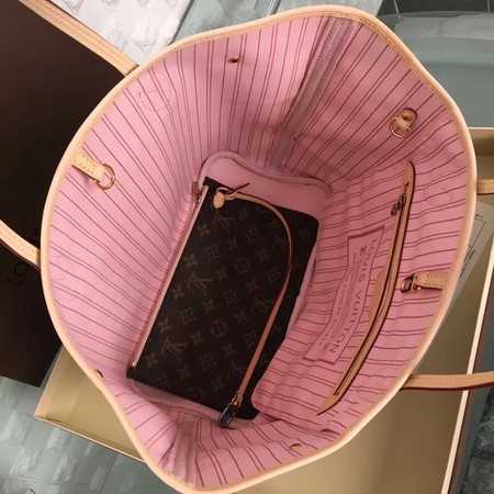 Louis Vuitton Outlet original monogram canvas neverfull mm M50366 pink