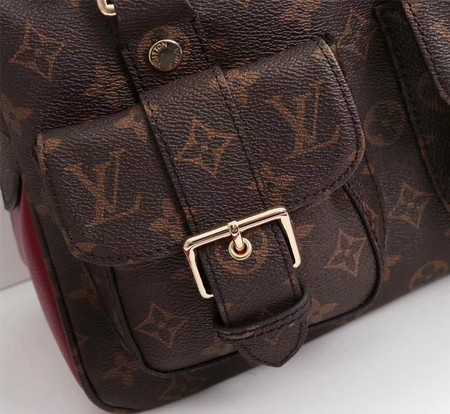 Louis Vuitton Outlet manhattan monogram canvas handbags M43482 red