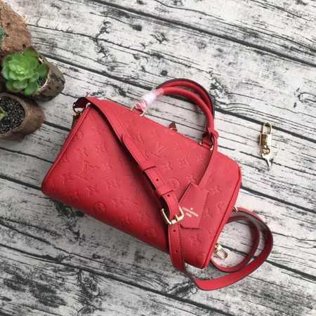 Louis Vuitton Outlet original monogram empreinte speedy M42395 Cherry