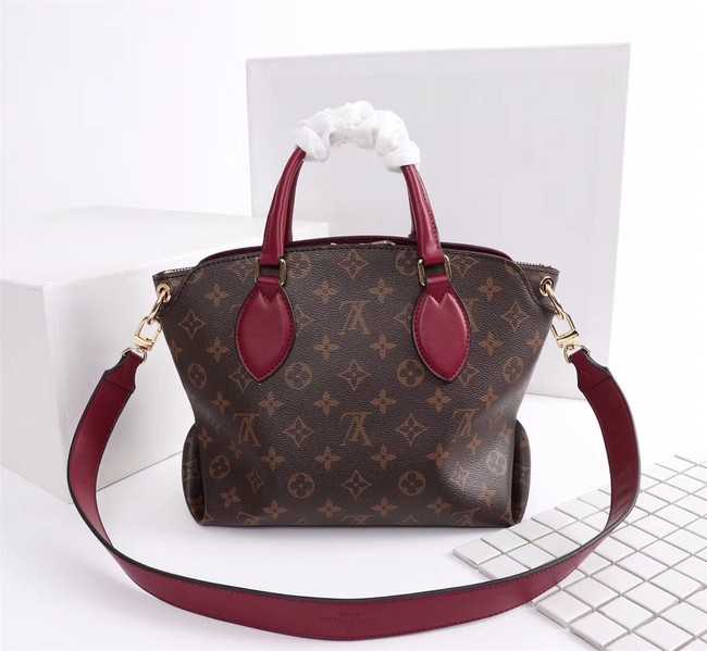 Louis Vuitton Outlet Monogram Canvas FLOWER ZIPPED TOTE BB M44350 Lie de Vin