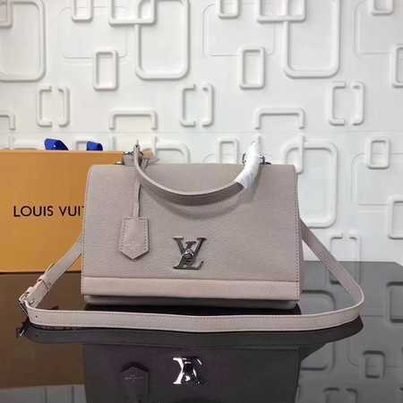 Louis Vuitton Outlet soft original calf leather LOCKME BB Bag M50250 grey