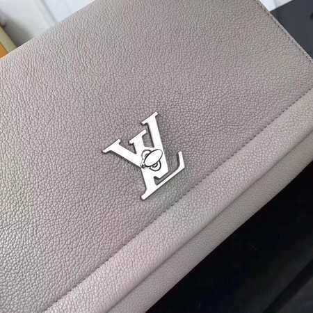 Louis Vuitton Outlet soft original calf leather LOCKME BB Bag M50250 grey