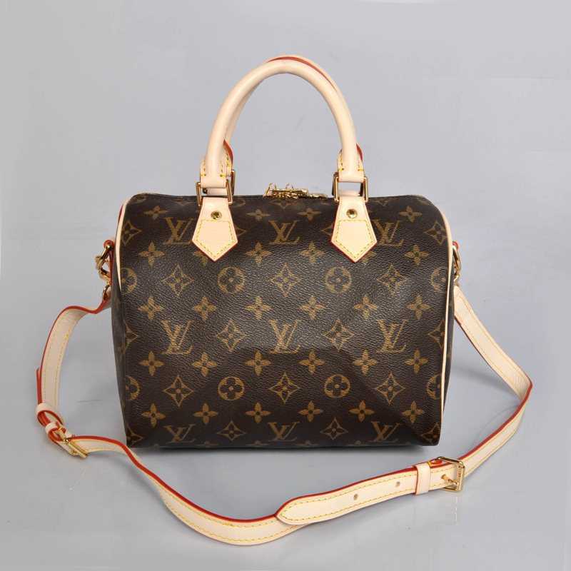 Louis Vuitton Outlet Monogram Canvas Speedy 25 with Shoulder Strap M40390