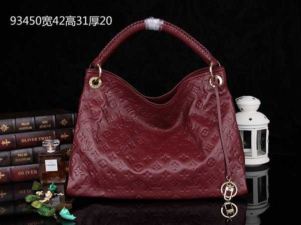 Louis Vuitton Outlet Monogram Empreinte Artsy MM M93451 dark red