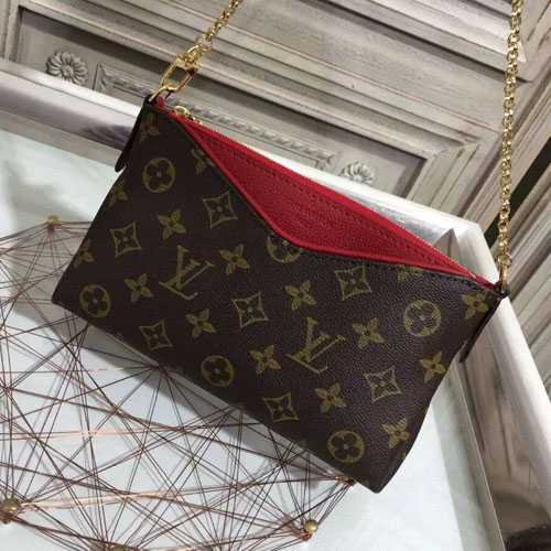 Louis Vuitton Outlet Monogram Canvas Pallas Clutch M41638 Cherry