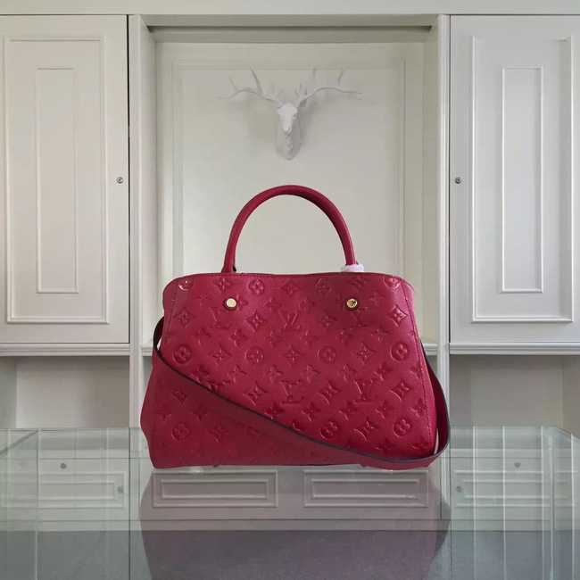 Louis Vuitton Outlet Monogram Empreinte Montaigne MM 41060 red