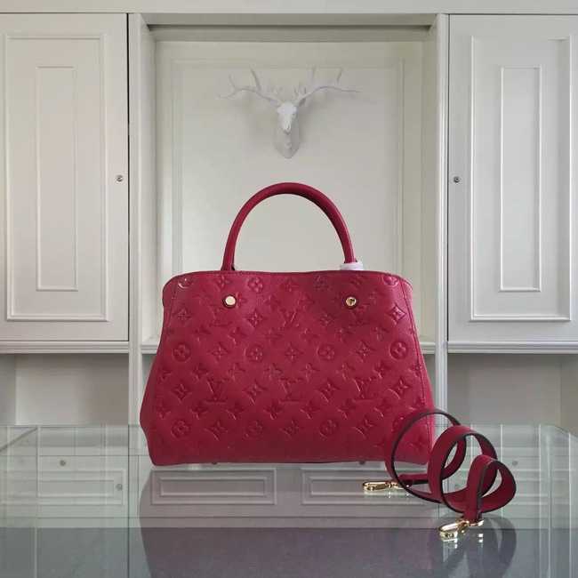 Louis Vuitton Outlet Monogram Empreinte Montaigne MM 41060 red