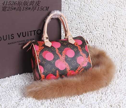 Louis Vuitton Outlet Monogram Canvas SPEEDY 25 RAMAGES 41526 Rose