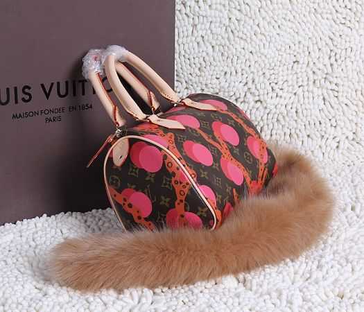 Louis Vuitton Outlet Monogram Canvas SPEEDY 25 RAMAGES 41526 Rose