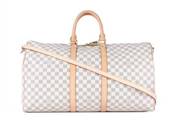 Louis Vuitton Outlet handbag damier azur canvas keepall 50 n41430