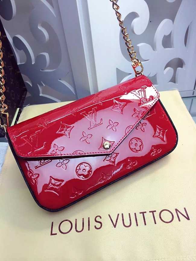 Louis Vuitton Outlet Monogram Vernis Chaine Wallet M61276 Red