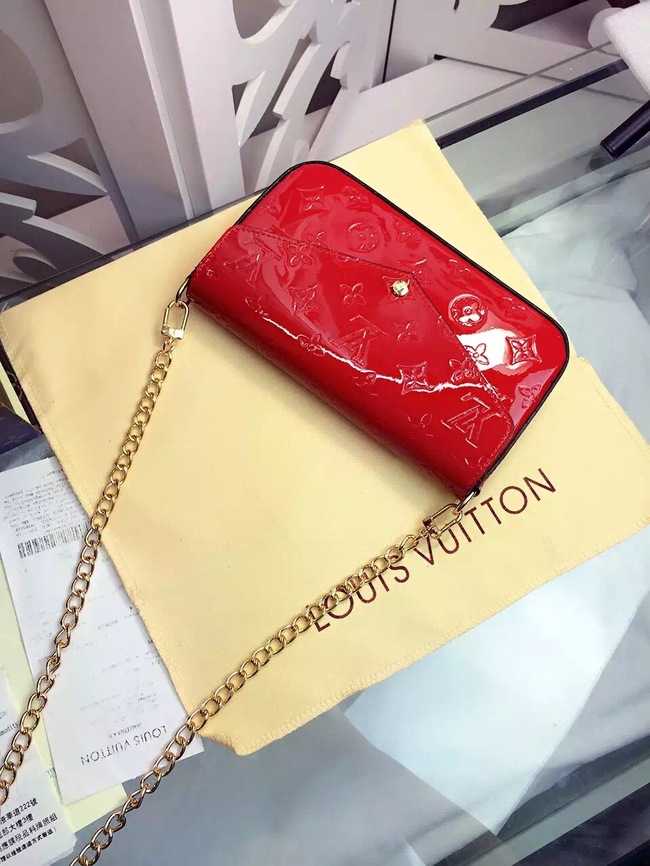 Louis Vuitton Outlet Monogram Vernis Chaine Wallet M61276 Red