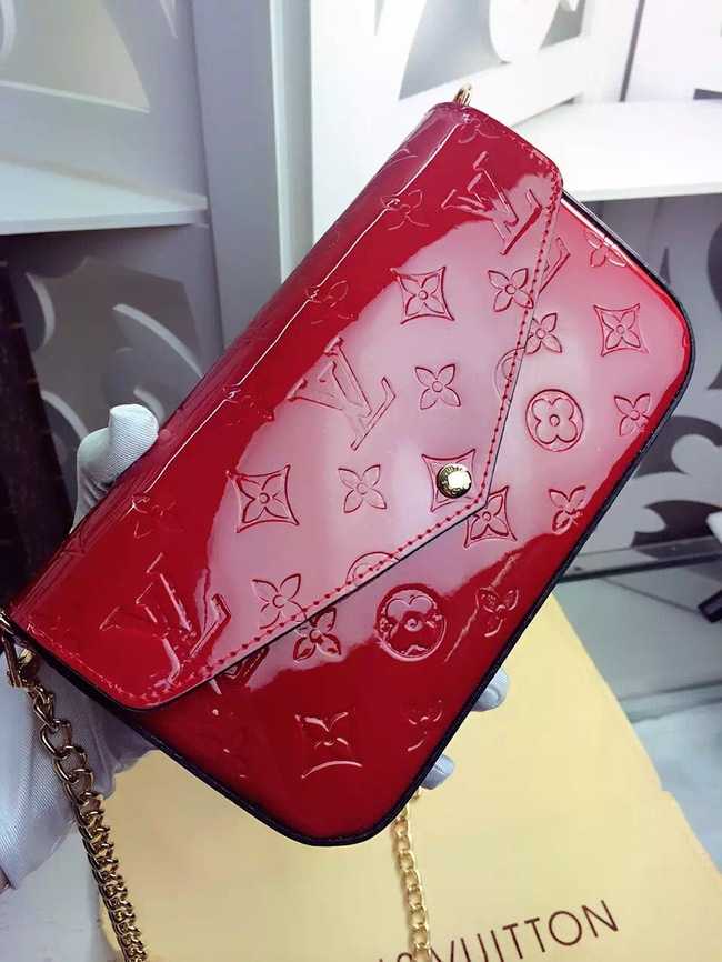 Louis Vuitton Outlet Monogram Vernis Chaine Wallet M61276 Red