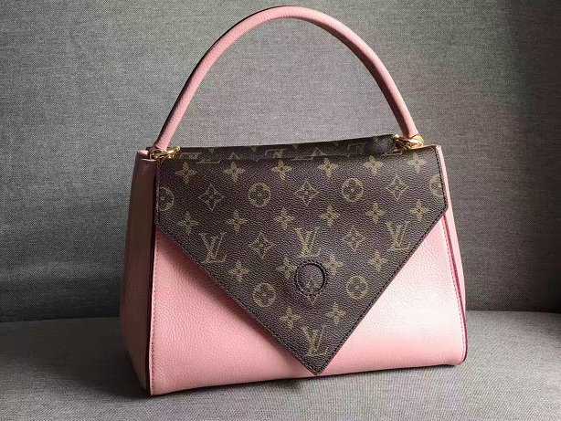 2017 newest Louis Vuitton Outlet original leather double V bag M54440 pink