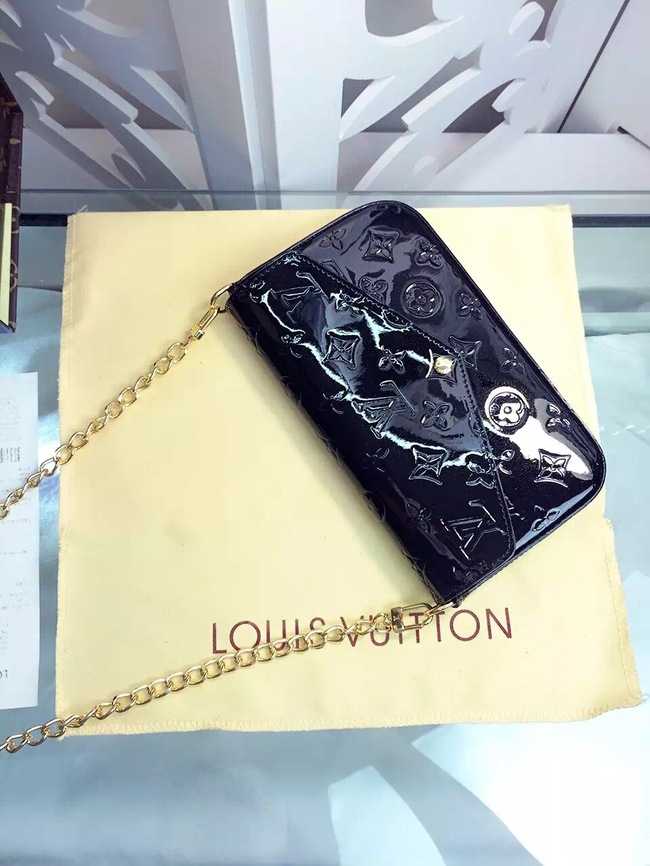 Louis Vuitton Outlet Monogram Vernis Chaine Wallet M61276 Black