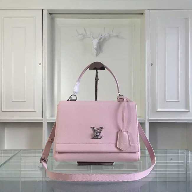 Louis Vuitton Outlet original litchi leather tote bag 50250 pink