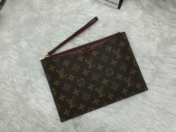 2014 Louis Vuitton Outlet monogram canvas pochette pallas m60609 red wine