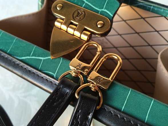 2015 Louis Vuitton Outlet petite malle bag crocodile M50013 green(original leather)