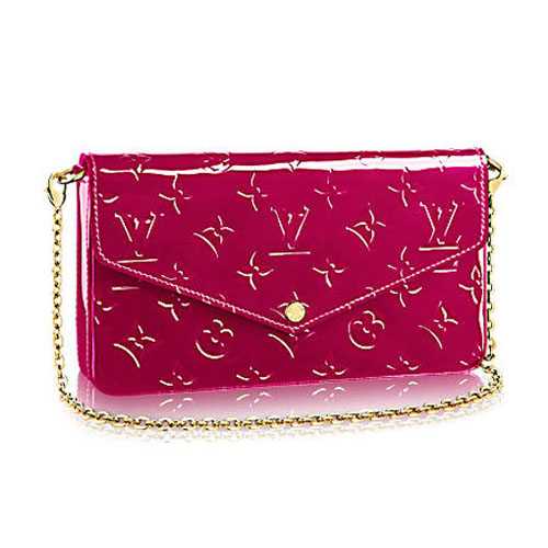 Louis Vuitton Outlet Monogram Vernis Pochette Felicie GM M61266 Indian Rose