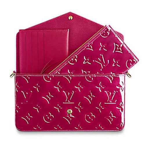 Louis Vuitton Outlet Monogram Vernis Pochette Felicie GM M61266 Indian Rose