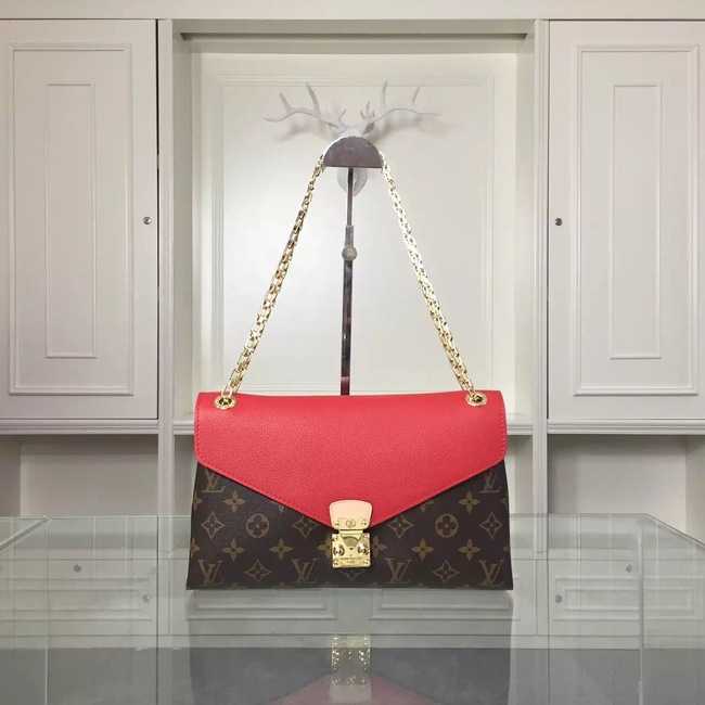 Louis Vuitton Outlet Monogram Canvas Pallas Chain 41246 Red