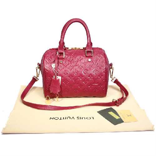 Louis Vuitton Outlet monogram empreinte speedy bandouliere 25 M40762 red