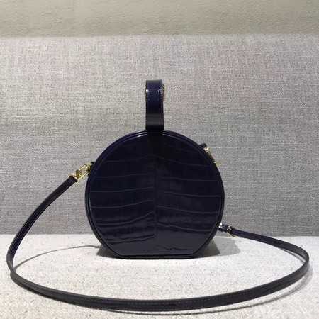 Louis Vuitton Outlet original Croco Leather petite boite chapeau M43516 dark blue