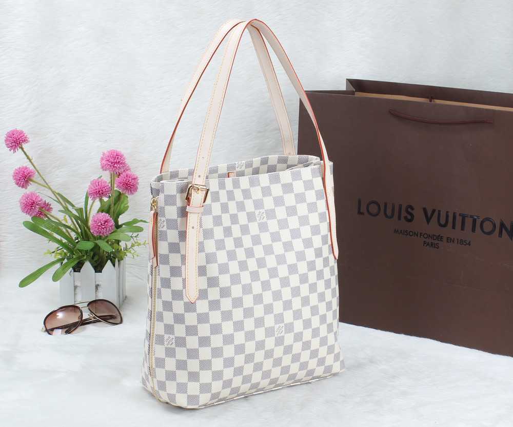 2014 Louis Vuitton Outlet 412085 white grid