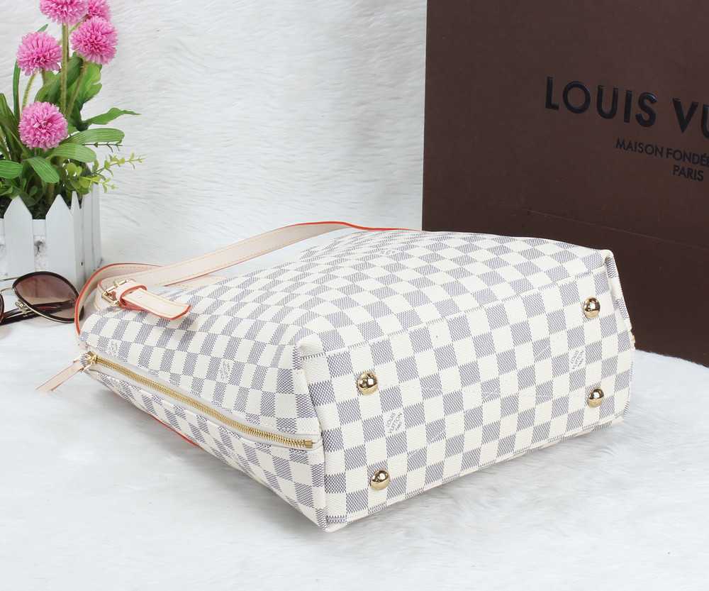 2014 Louis Vuitton Outlet 412085 white grid