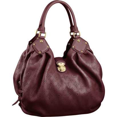 Louis Vuitton Outlet Mahina Leather bag L M93122 dark red