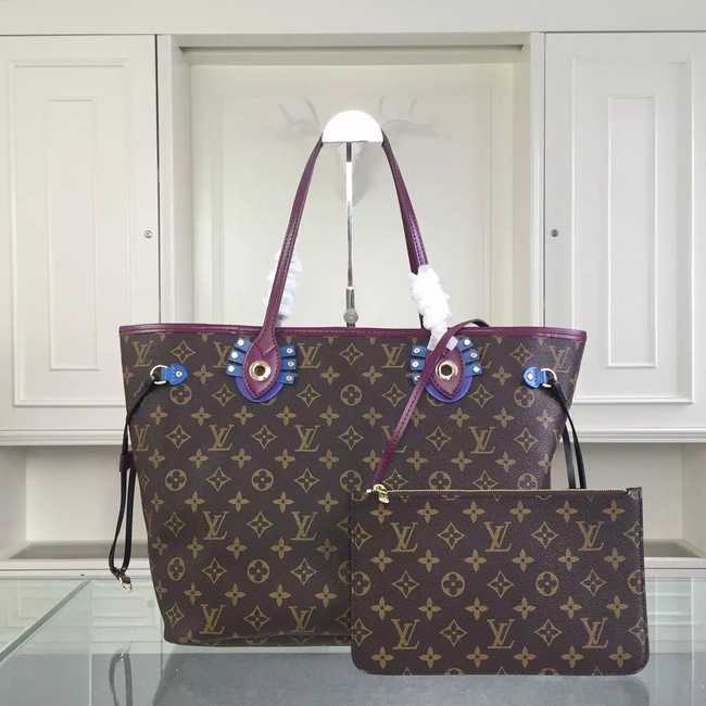 Louis Vuitton Outlet Monogram Canvas NEVERFULL MM 41663 Purple