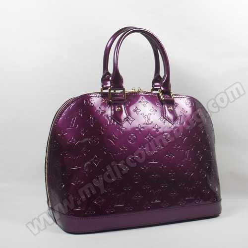 Louis Vuitton Outlet Monogram Vernis Alma MM Purple 93625