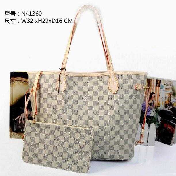 Louis Vuitton Outlet bag damier azur neverfull mm n41361