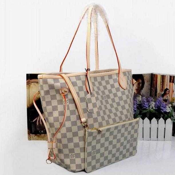 Louis Vuitton Outlet bag damier azur neverfull mm n41361