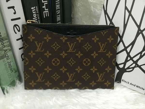 2014 Louis Vuitton Outlet monogram canvas pochette pallas m60608 black