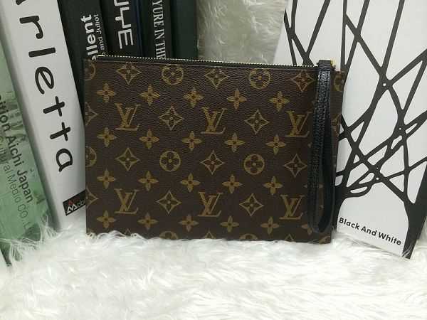 2014 Louis Vuitton Outlet monogram canvas pochette pallas m60608 black