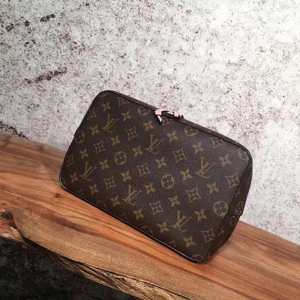 2017 Louis Vuitton Outlet monogram canvas original bag neonoe M44022 pink