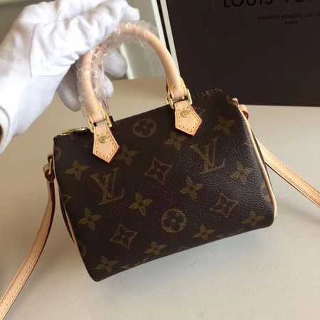 Louis Vuitton Outlet Monogram Canvas Original leather nano speedy M61252