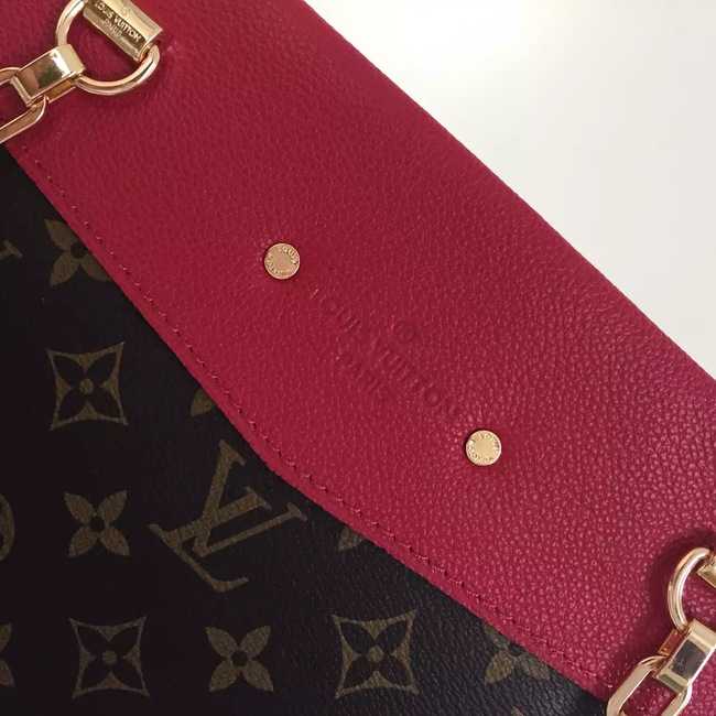 Louis Vuitton Outlet Monogram Canvas Pallas Shopper M51197 Red