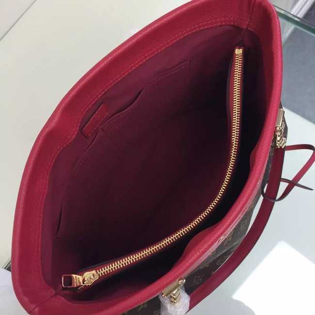 Louis Vuitton Outlet Monogram Canvas Pallas Shopper M51197 Red