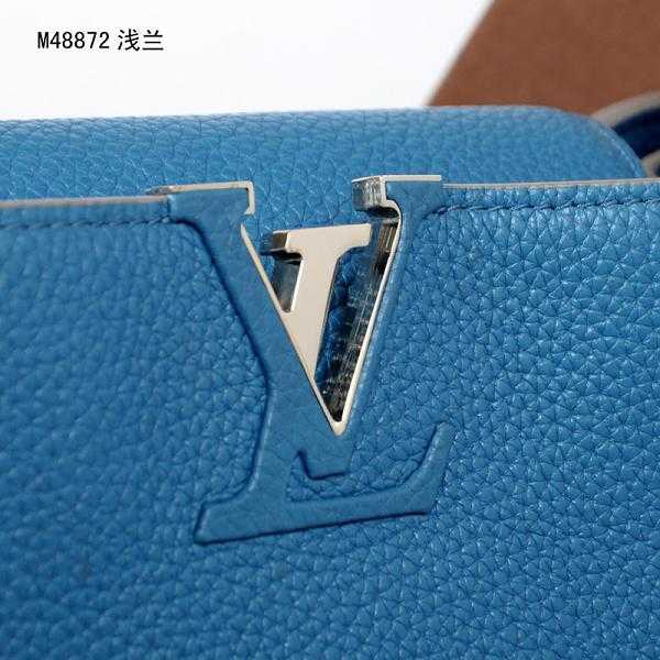 2014 Louis Vuitton Outlet capucines mm m48868 light blue bag