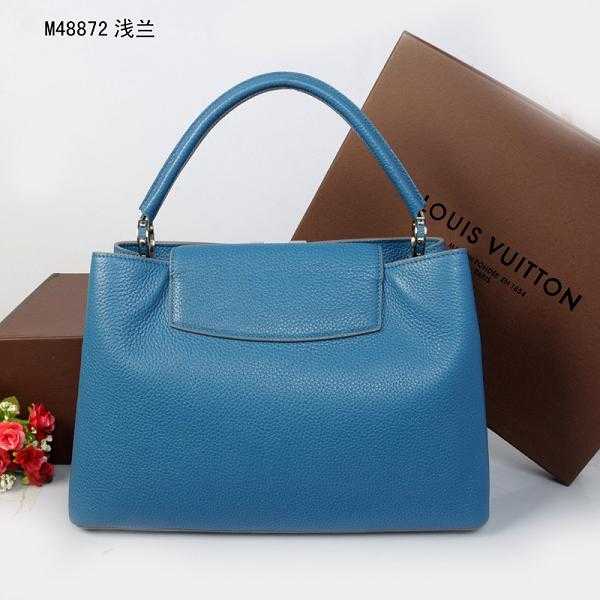 2014 Louis Vuitton Outlet capucines mm m48868 light blue bag