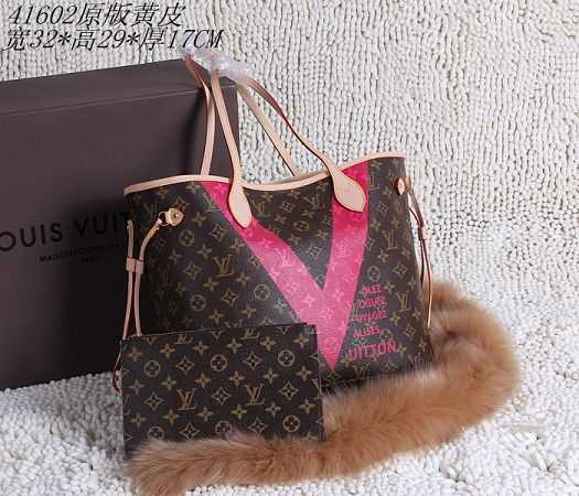 2015 Louis Vuitton Outlet Monogram Canvas Hot Style 41602 Rose