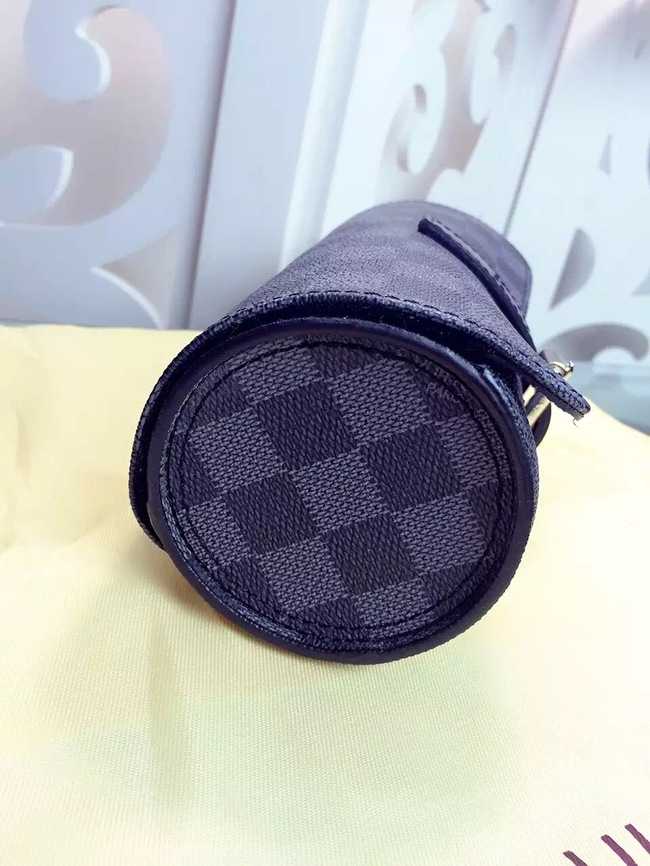 Louis Vuitton Outlet Damier Graphite Canvas 3 Watch Case M47530