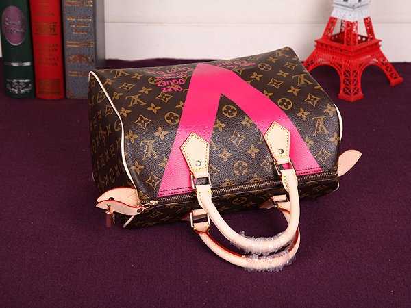 2015 Louis Vuitton Outlet speedy 30 monogram V M41533 rose red