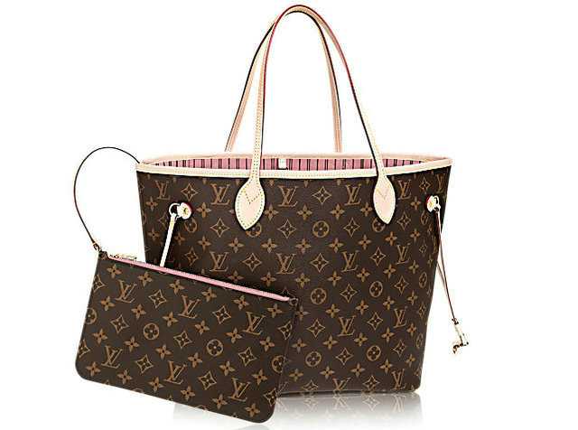 Louis Vuitton Outlet Monogram Canvas Neverfull MM M50366 Rose Ballerine