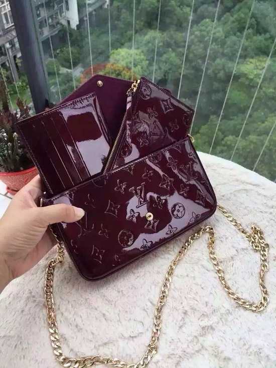 Louis Vuitton Outlet Monogram Vernis Mini Bag 61293 Purple