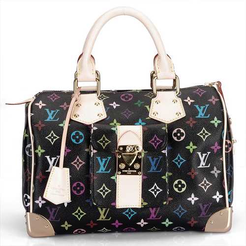 Louis Vuitton Outlet Multicolor Speedy 30 Black M92642